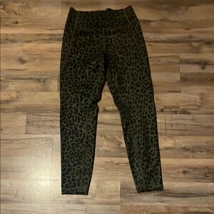 GAP Leopard Print Leggings in Black and Brown